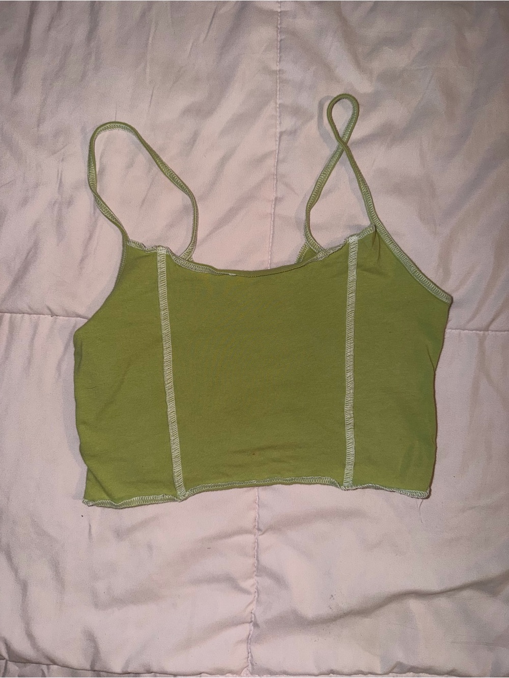 PacSun Olive Green Cropped Tank Top